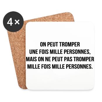 Cinéma / Citation / Série télé / Geek - Dessous de verre (lot de 4) - blanc - Devant
