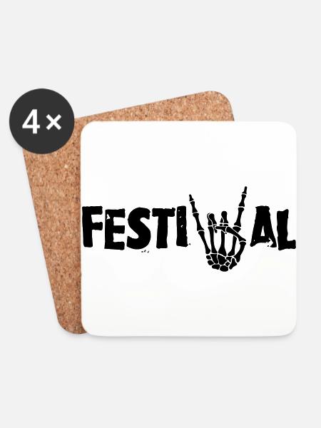 festival - Untersetzer (4er-Set) - Weiß