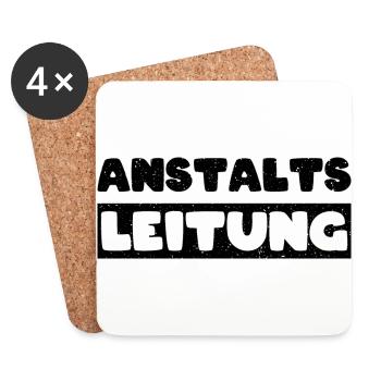 Anstaltsleitung - Untersetzer (4er-Set) - Weiß - Vorne
