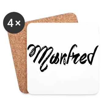 Manfred - Dessous de verre (lot de 4) - blanc - Devant