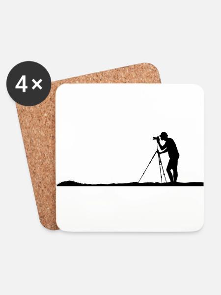 Fotograf - Untersetzer (4er-Set) - Weiß