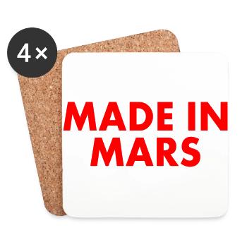 Made in mars - Coasters (set of 4) - white - Front