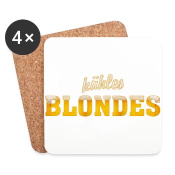 kühles Blondes für helle Untergründe - Untersetzer (4er-Set) - Weiß - Vorne