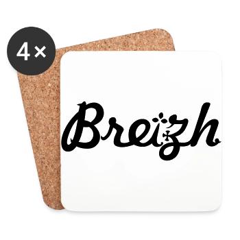Breizh (1 couleur) - Dessous de verre (lot de 4) - blanc - Devant