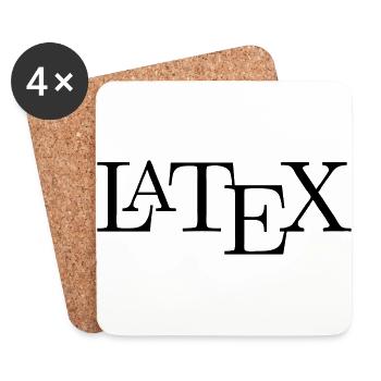 LaTeX - Dessous de verre (lot de 4) - blanc - Devant