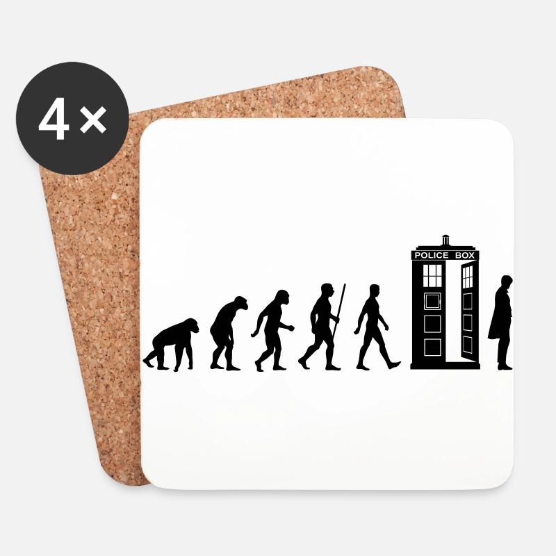 Evolution Tardis - Coasters (set of 4) - white