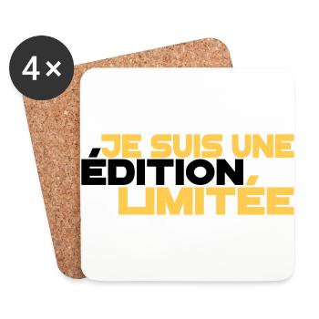 je suis une édition limitée,message,drôle - Dessous de verre (lot de 4) - blanc - Devant