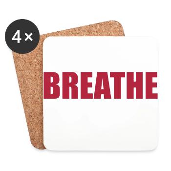 Breathe if you're horny - Coasters (set of 4) - white - Front