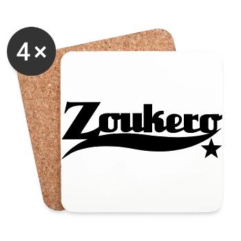 Zoukero Star - Zouk Danse shirt - Dessous de verre (lot de 4) - blanc - Devant