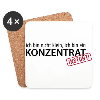 Ich bin nicht klein, ich bin ein Konzentrat Größe - Untersetzer (4er-Set) - Weiß - Vorne