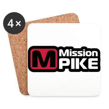 Brochet, Pêche, Pêche, MissionPike - Dessous de verre (lot de 4) - blanc - Devant