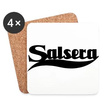 Salsera - Salsa Dance Shirt - Untersetzer (4er-Set) - Weiß - Vorne