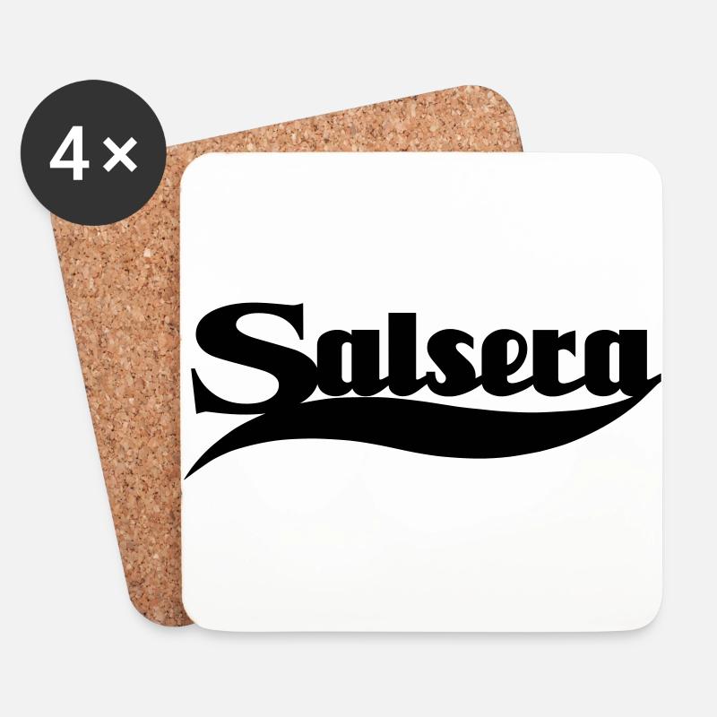 Salsera - Salsa Dance Shirt - Untersetzer (4er-Set) - Weiß