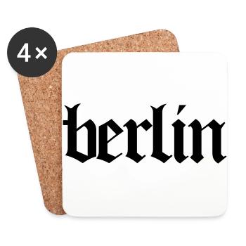 Berlin Deutschland Hauptstadt T-Shirt Hoodie - Untersetzer (4er-Set) - Weiß - Vorne