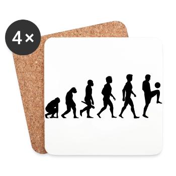 fussballspieler équipe de football de football team5 - Dessous de verre (lot de 4) - blanc - Devant