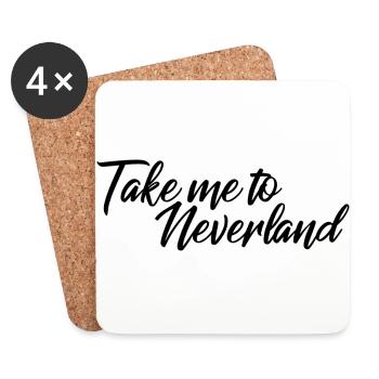 Take me to neverland - Untersetzer (4er-Set) - Weiß - Vorne