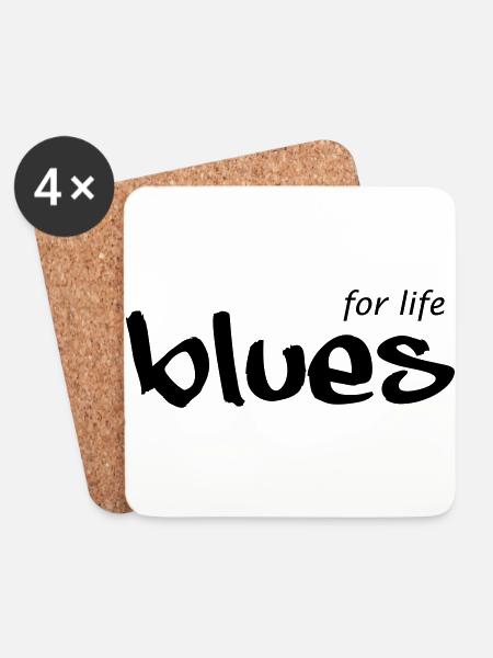 BLUES for life - Untersetzer (4er-Set) - Weiß