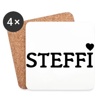 steffi_1 - Untersetzer (4er-Set) - Weiß - Vorne