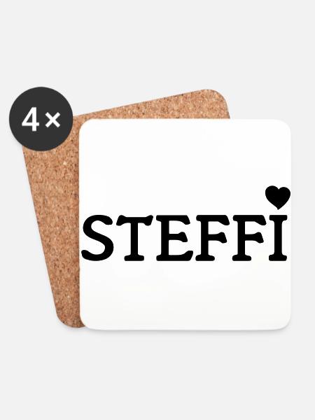 steffi_1 - Untersetzer (4er-Set) - Weiß