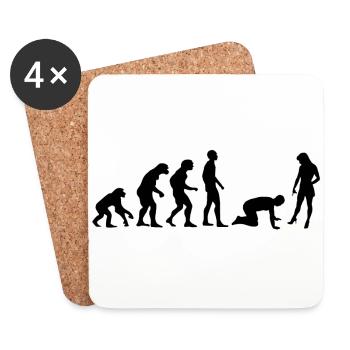Evolution man - Coasters (set of 4) - white - Front