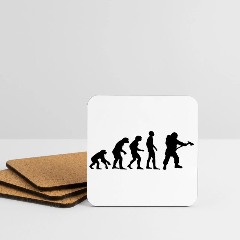 evolution pompier Dessous de verre (lot de 4)