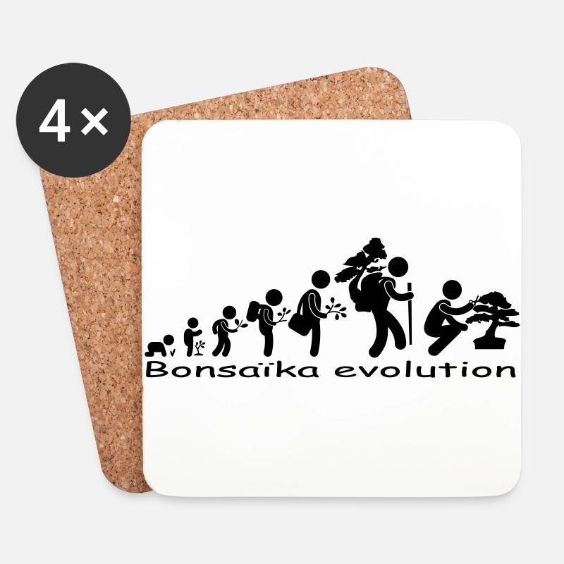 pictot_evolution - Untersetzer (4er-Set) - Weiß