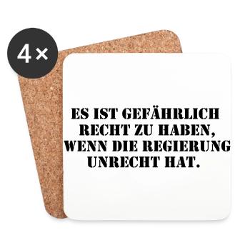 Es ist gefährlich Recht - Untersetzer (4er-Set) - Weiß - Vorne
