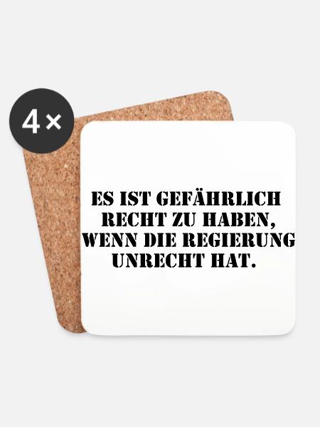 Es ist gefährlich Recht - Untersetzer (4er-Set) - Weiß