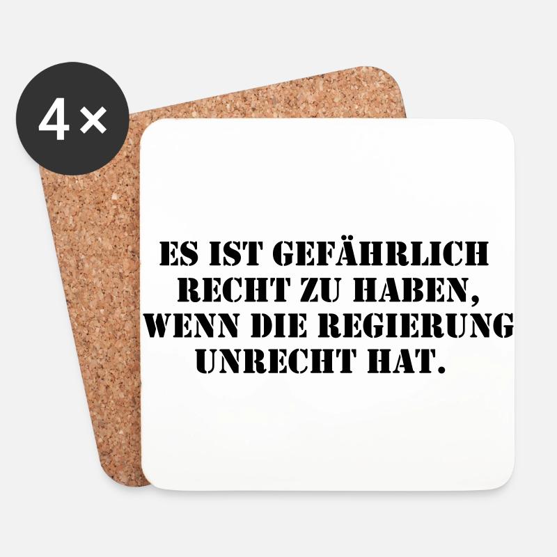 Es ist gefährlich Recht - Untersetzer (4er-Set) - Weiß