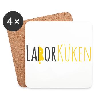 Labor Küken #1 - Untersetzer (4er-Set) - Weiß - Vorne