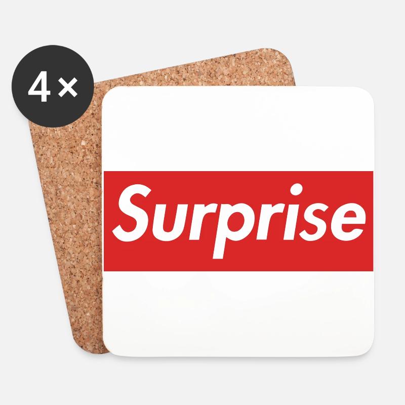 Surprise - Untersetzer (4er-Set) - Weiß