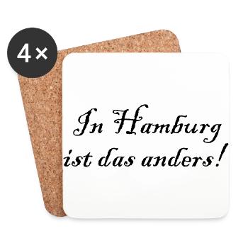 hamburg - Untersetzer (4er-Set) - Weiß - Vorne