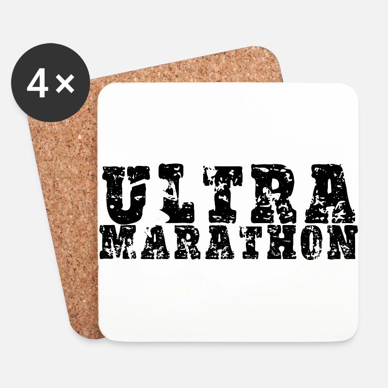 Ultramarathon - Untersetzer (4er-Set) - Weiß
