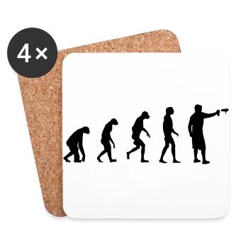 Evolution of Graffiti/ Streetart / Bombing - Coasters (set of 4) - white - Front