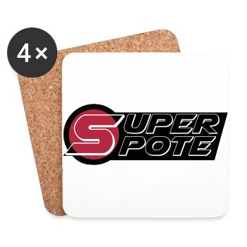 super_pote_ok - Dessous de verre (lot de 4) - blanc - Devant