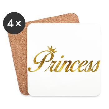 Princesse - Dessous de verre (lot de 4) - blanc - Devant