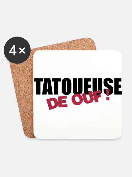 Tätowierer Tatouage Tattoo Tattooist Tatoueur - Coasters (set of 4) - white