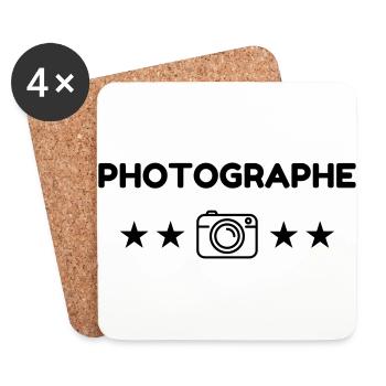 Photographer Photo Fotograf Photographe - Coasters (set of 4) - white - Front
