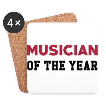 Musik / Musiker / Music / Musician - Untersetzer (4er-Set) - Weiß - Vorne