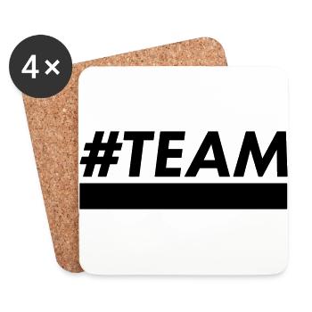 #team - Untersetzer (4er-Set) - Weiß - Vorne
