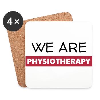 Krankengymnast / Krankengymnastin / Physio / - Untersetzer (4er-Set) - Weiß - Vorne