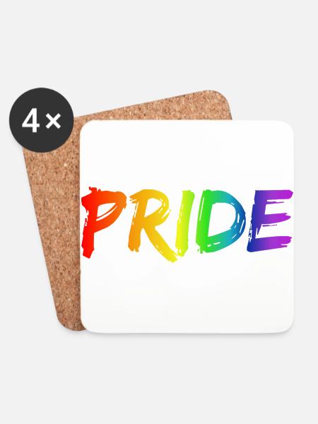 Pride, Lgbt gay pride - Coasters (set of 4) - white