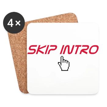 skip intro - Untersetzer (4er-Set) - Weiß - Vorne