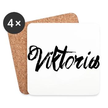 Victoria - Dessous de verre (lot de 4) - blanc - Devant