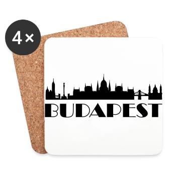 Budapest - Untersetzer (4er-Set) - Weiß - Vorne