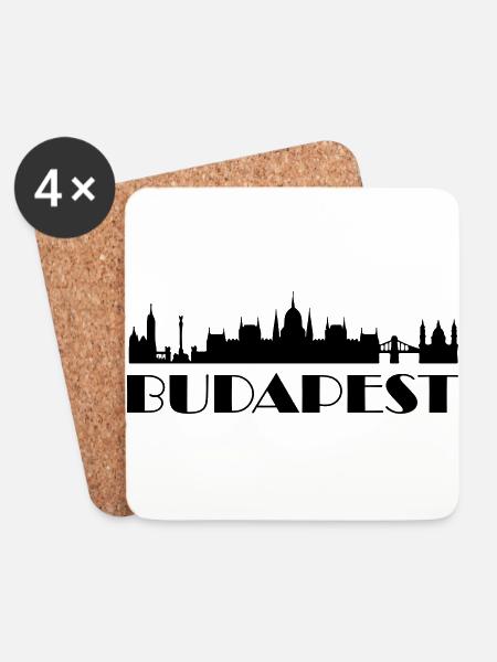 budapest - Coasters (set of 4) - white