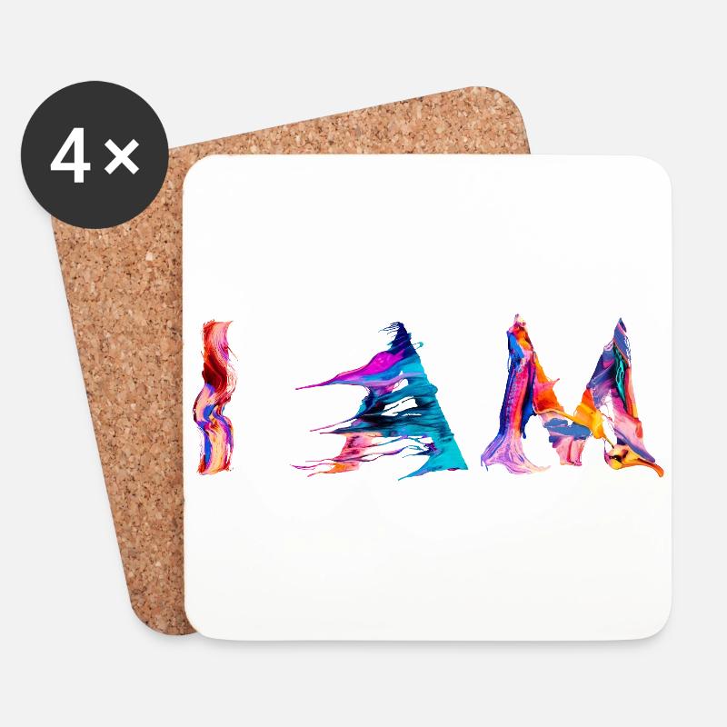 I AM - Coasters (set of 4) - white