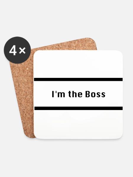 Ich bin der Boss - Untersetzer (4er-Set) - Weiß