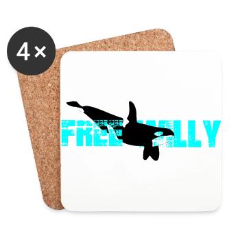 free willy - Coasters (set of 4) - white - Front