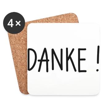 Danke! Dankeschön sagen. - Untersetzer (4er-Set) - Weiß - Vorne